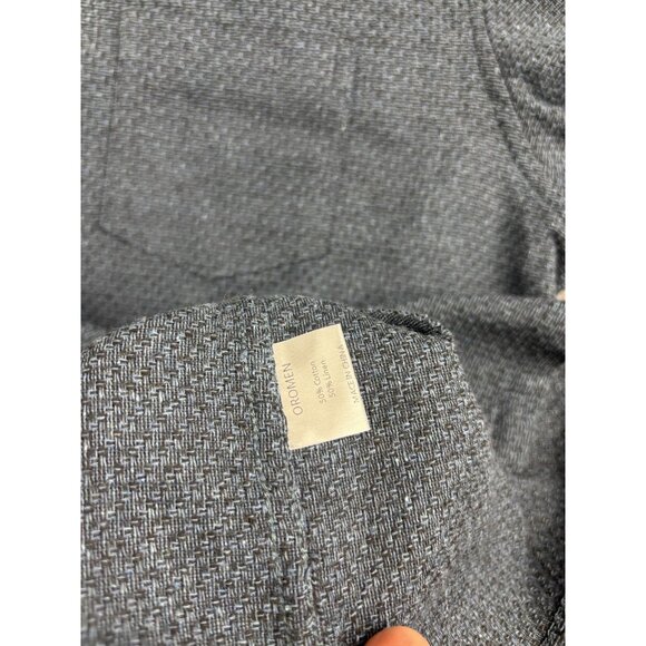 OROMEN Shirt Mens 2XL Blue Short Sleeve Button Down Cotton Textured Pocket Woven - Picture 5 of 6
